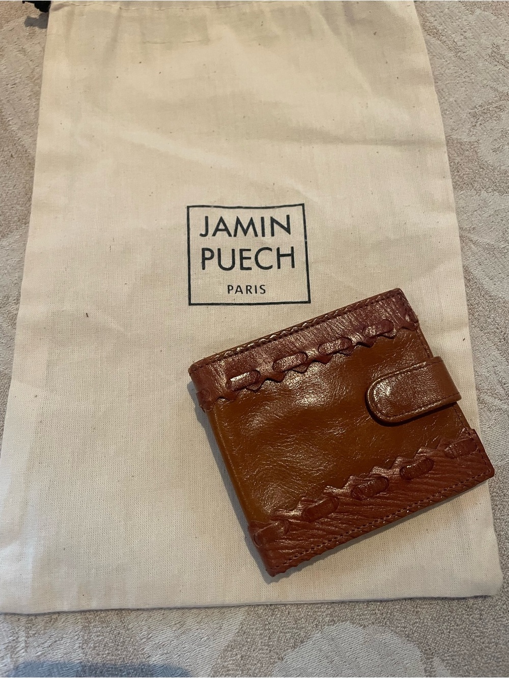 Jamin Puech Small Brown Leather Wallet with coin pouch and Dust Bag